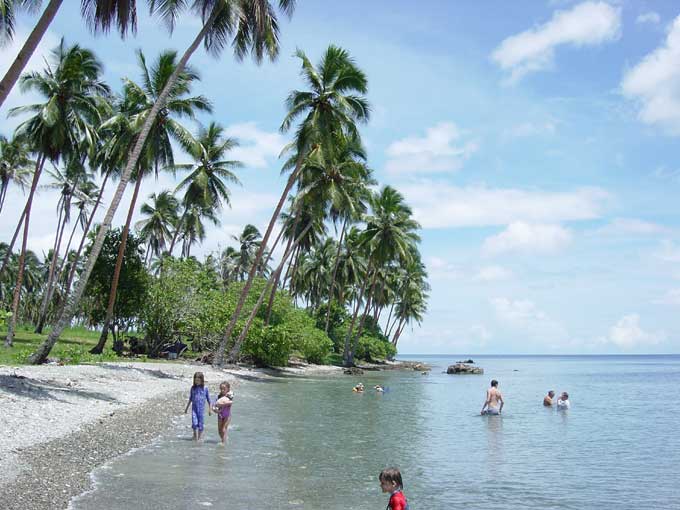 Bonegi Beach is very popular with the ex-pats in Honiara.