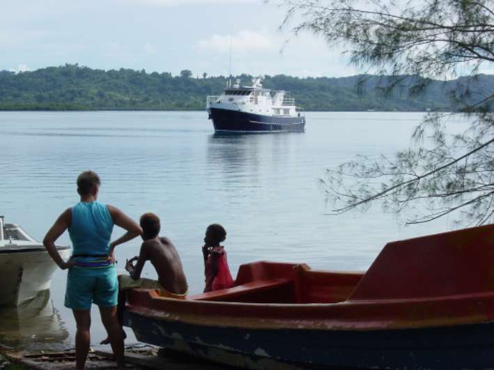 MV Princess II in Tulaghi Harbour, Solomon Islands. Image by Andrew Whitehead