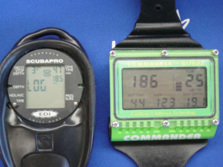 Two different dive computers