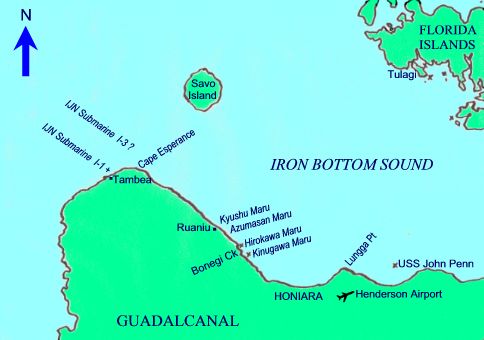 Wrecks near Guadalcanal, Solomon Islands